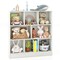 Costway 8-Cube Bookcase 41" Wooden Toy Storage Organizer for Kids Bookshelf Natural/White
